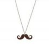 Collier chaines, moustache A05-41 Marron - 3965-32859