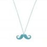 Collier chaines, moustache A05-41 Bleu - 3965-32862