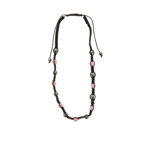 Collier shamballa, strass de zirconium