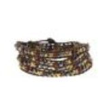 Bracelet double tours à pierre tressés, 2352 Gris Brun - 9955-32936