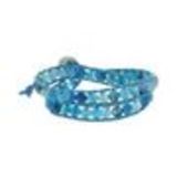 Bracelet double tours à pierre tressés, 2352 Bleu - 2354-32944