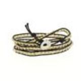 Bracelet ethnique, cristral tressé à cordes Noir (Beige) - 2051-32945