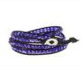 Bracelet ethnique, cristral tressé à cordes Black (Blue) - 2051-32946