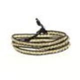 Bracelet ethnique, cristral tressé à cordes Noir (Beige) - 2051-32949