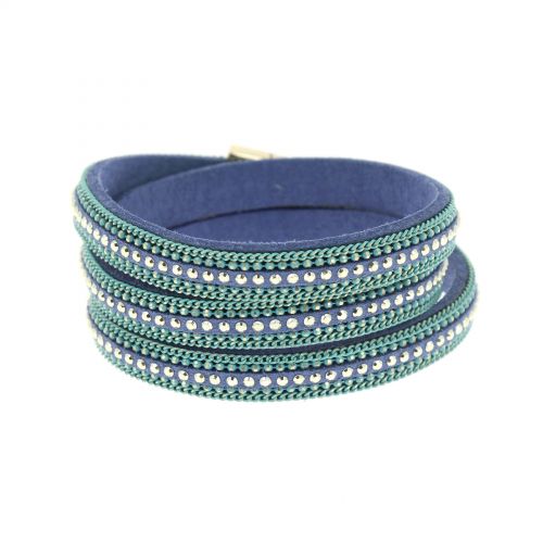 Bracelet wrap chaines AMAPOLA Bleu - 9956-32996