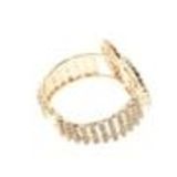 Bracelet manchette strass, cœur 6423 Argent Golden - 6423-33716