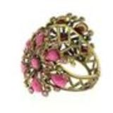 Bracelet des fleur, 6027 Noir Fuchsia - 6027-33744