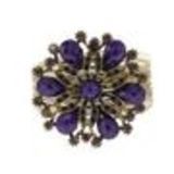 Bracelet fleur, 6030 Noir Violet - 6034-33751