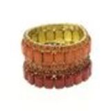 Bracelets extensible XL STRASS 5 pièces Orange - 5217-33762