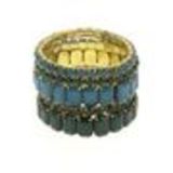 Bracelets extensible XL STRASS 5 pièces Bleu - 5217-33764