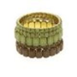 Bracelets extensible XL STRASS 5 pièces Vert - 5217-33765