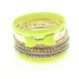 Bracelets 6 bangles, 4957 VERT FLUO Jaune Fluo - 4962-33766