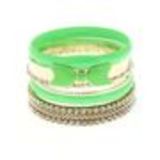 Bracelets 6 bangles, 4957 VERT FLUO Vert fluo - 4962-33767
