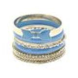 Bracelets 6 bangles Bleu - 4962-33769