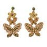 Butterfly dentelles earrings 8013 Pink Brown - 8015-34213