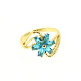 Copper Ring Rhinestone zirconium crystal golden with gold, CHARLOTTE