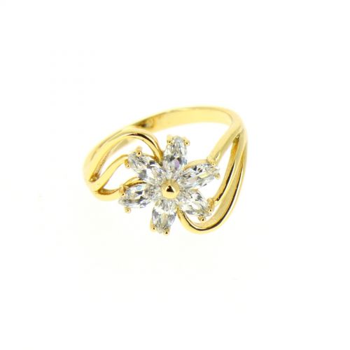 Bague rhodié zirconium CHARLOTTE