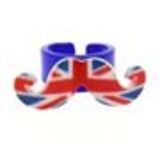 Acrilic mustache ring English flag - 3293-34317