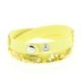 Bracelet wrap en pierre naturelle KIMMY Jaune - 10045-34353