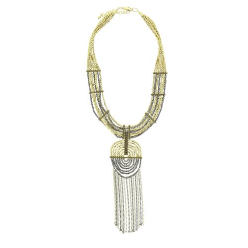 Bronze pearls necklace JULIA Golden - 10057-34500