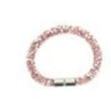 Collier ou Bracelet, tresse, AON-12 Rose (Argenté) - 9445-34551