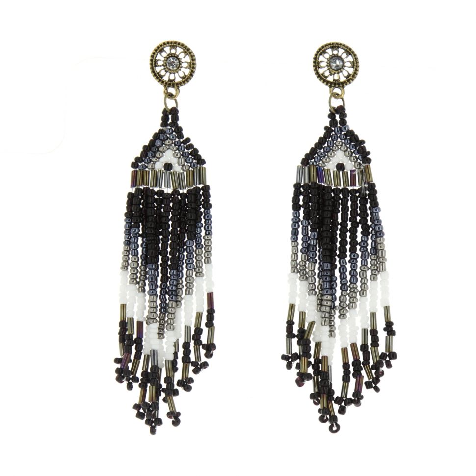 Boucles d'oreilles VIANETTE Noir - 10076-34739