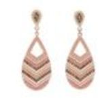 Boucles d'oreilles pendants à perles et strass, 9108 Doré Rose - 10093-34861