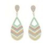 Earrings Roukia Multicolore-Beige - 10093-34864