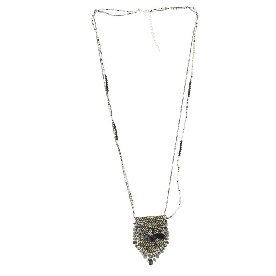 Collier femme, Coeur en strass, XS-2259 Negro - 10101-34927