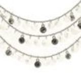 Collier cordons métal strass LEINA Blanc - 10103-34949