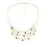 Collier cordons métal strass LEINA Jaune - 10103-34952