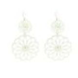 Boucles d'oreilles pendants à perles et strass, 9108 Doré Blanc - 10116-35153