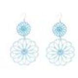 Boucles d'oreilles pendants à perles et strass, 9108 Doré Bleu - 10116-35155