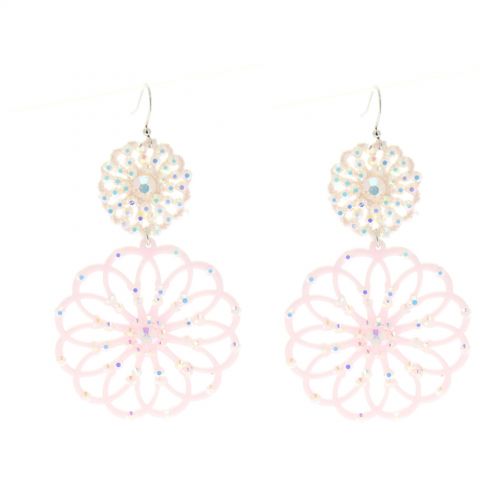 Boucles d'oreilles lamelles coloré, 2062