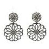 Boucles d'oreilles pendants à perles et strass, 9108 Doré Noir - 10116-35159