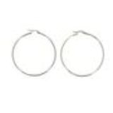 50mm rhodium Creole Earrings ROKIA Silver - 10124-35217