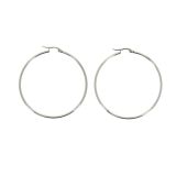 50mm rhodium Creole Earrings ROKIA