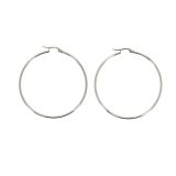 50mm rhodium Creole Earrings ROKIA