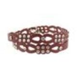 Ceinture chaine, similicuir, strass L3147