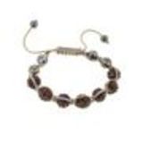 Bracelet Shamballa céramique fil bicolore, AOH-83 Marron - 1739-36146