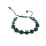 Bracelet Shamballa céramique fil bicolore, AOH-83 Vert - 1739-36147