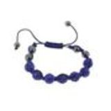 Bracelet Shamballa céramique fil bicolore, AOH-83 Bleu - 1739-36148
