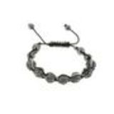 Bracelet Shamballa céramique fil bicolore, AOH-83 Gris - 1739-36149