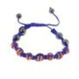 Bracelet shamballa 7 disco ball, Drapeau Américain Bleu - 2117-36158