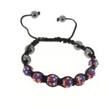 Bracciale Shamballa 7 perline, bandiera americana, LEXY