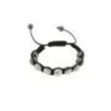 Bracelet Shamballa 5, AOH-32 Noir (Blanc) - 3192-36167