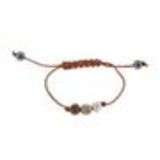 Bracelet AOH-78, Shamballa 3 strass Noir-Rouge Camel - 1590-36174