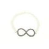 Bracelet élastique symbole infini, 3984 vert fluo Blanc - 3991-36223
