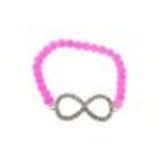 Bracelet élastique symbole infini, 3984 vert fluo Fuchsia - 3991-36224