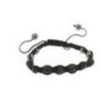 Bracelet shamballa à cristaux ultra fin et brillant Noir - 2068-36249